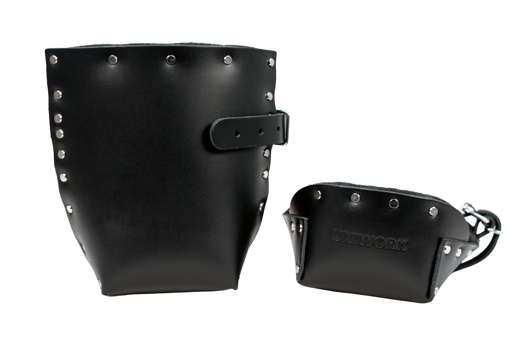 Uniwork Premium Black Leather Knee Pads