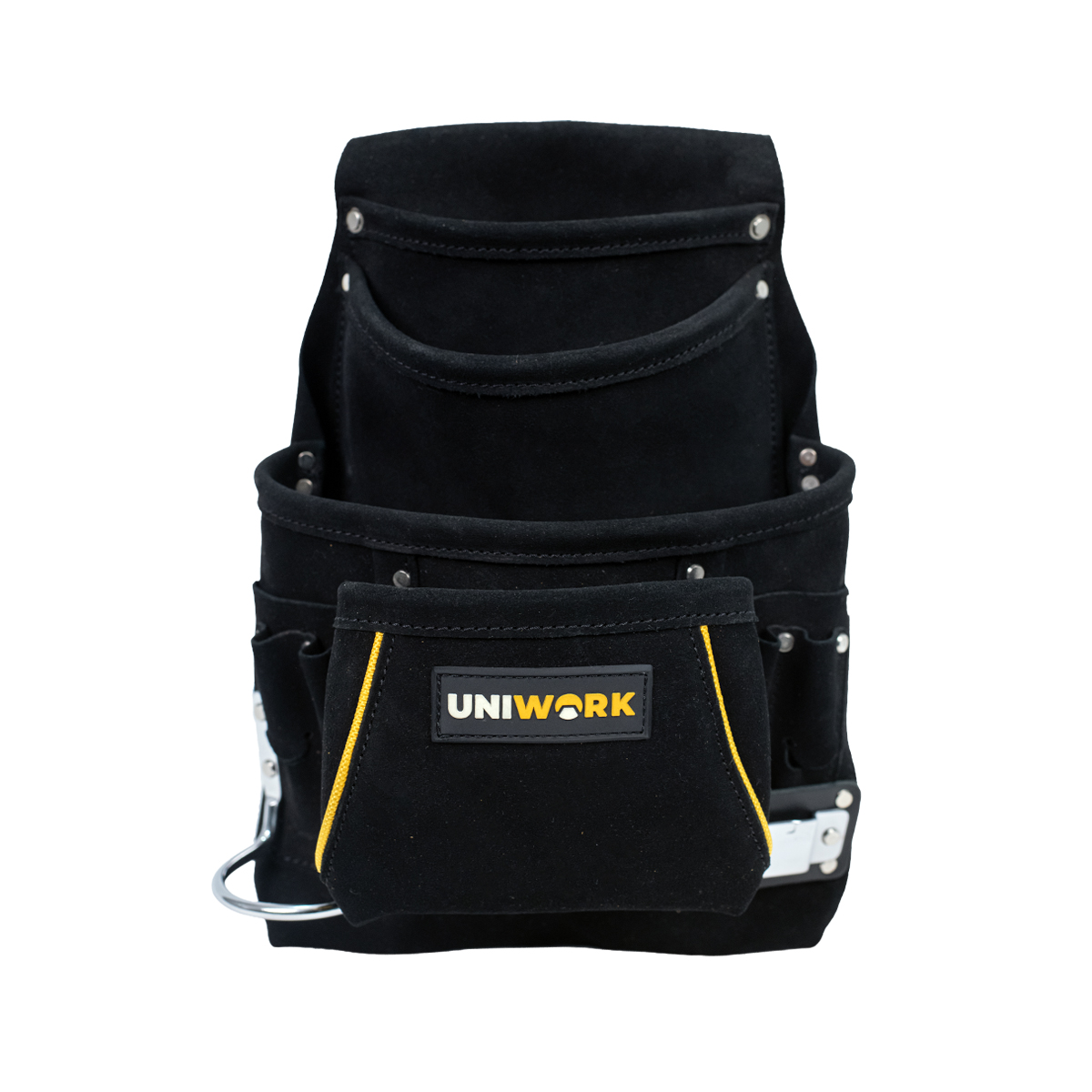 Uniwork Suede Leather 10-Pocket Tool Belt Pouch
