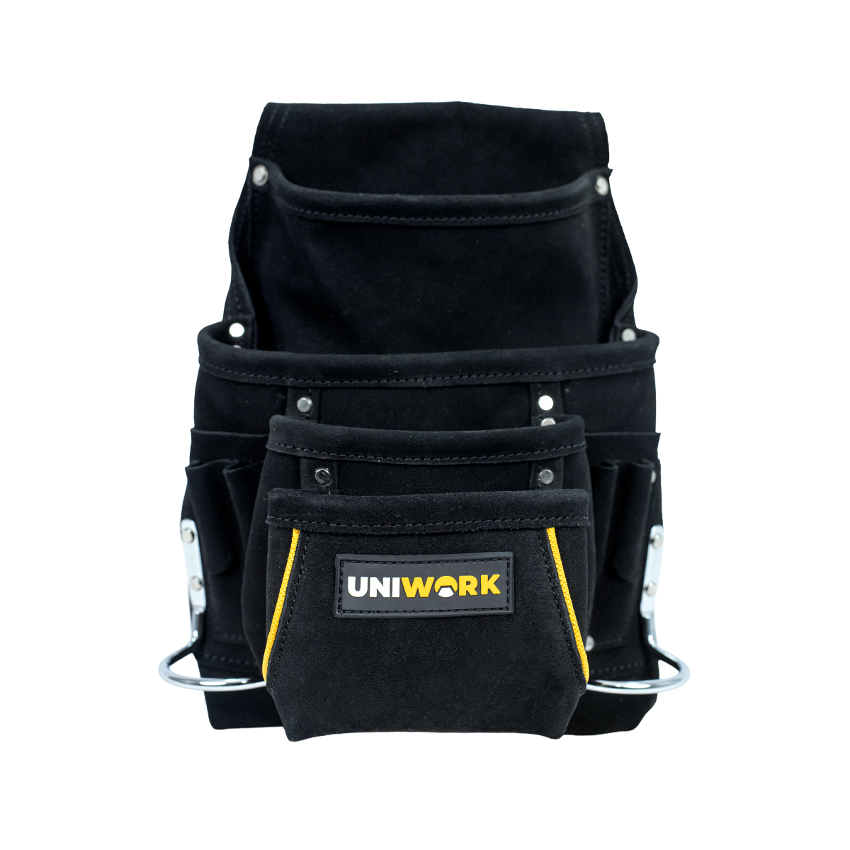 Uniwork Suede Leather 10-Pocket Tool Belt Pouch